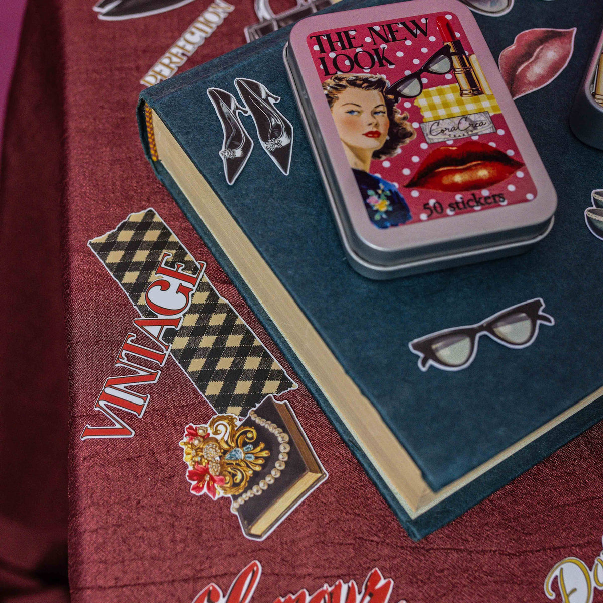 CoraCreaCrafts The New Look Sticker Tin Box