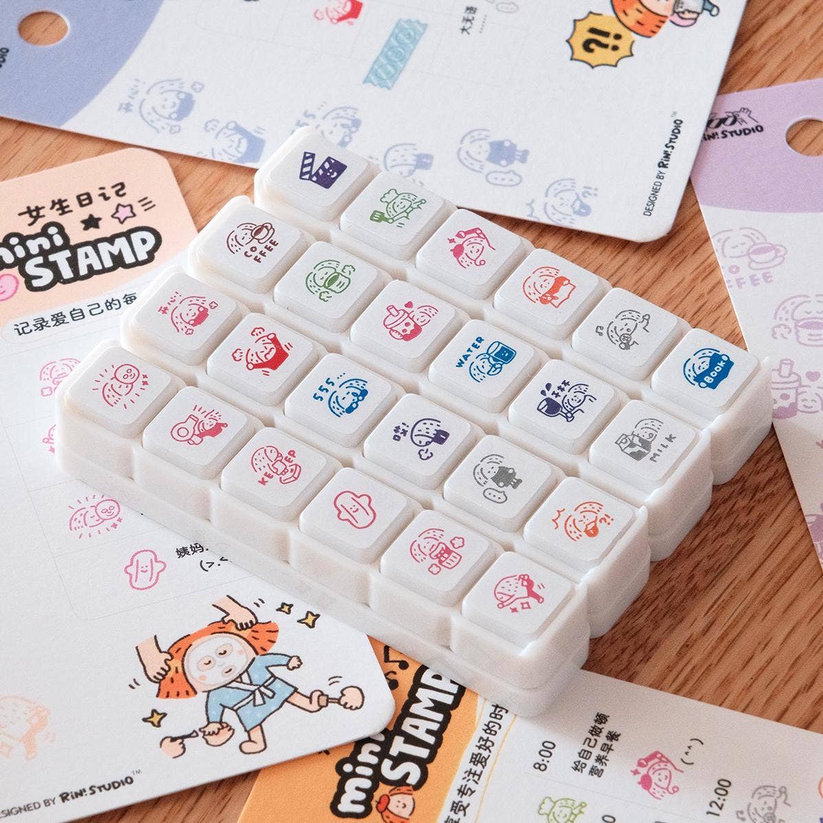 RiN! Studio Mini 6-in-1 Stamp - Mood