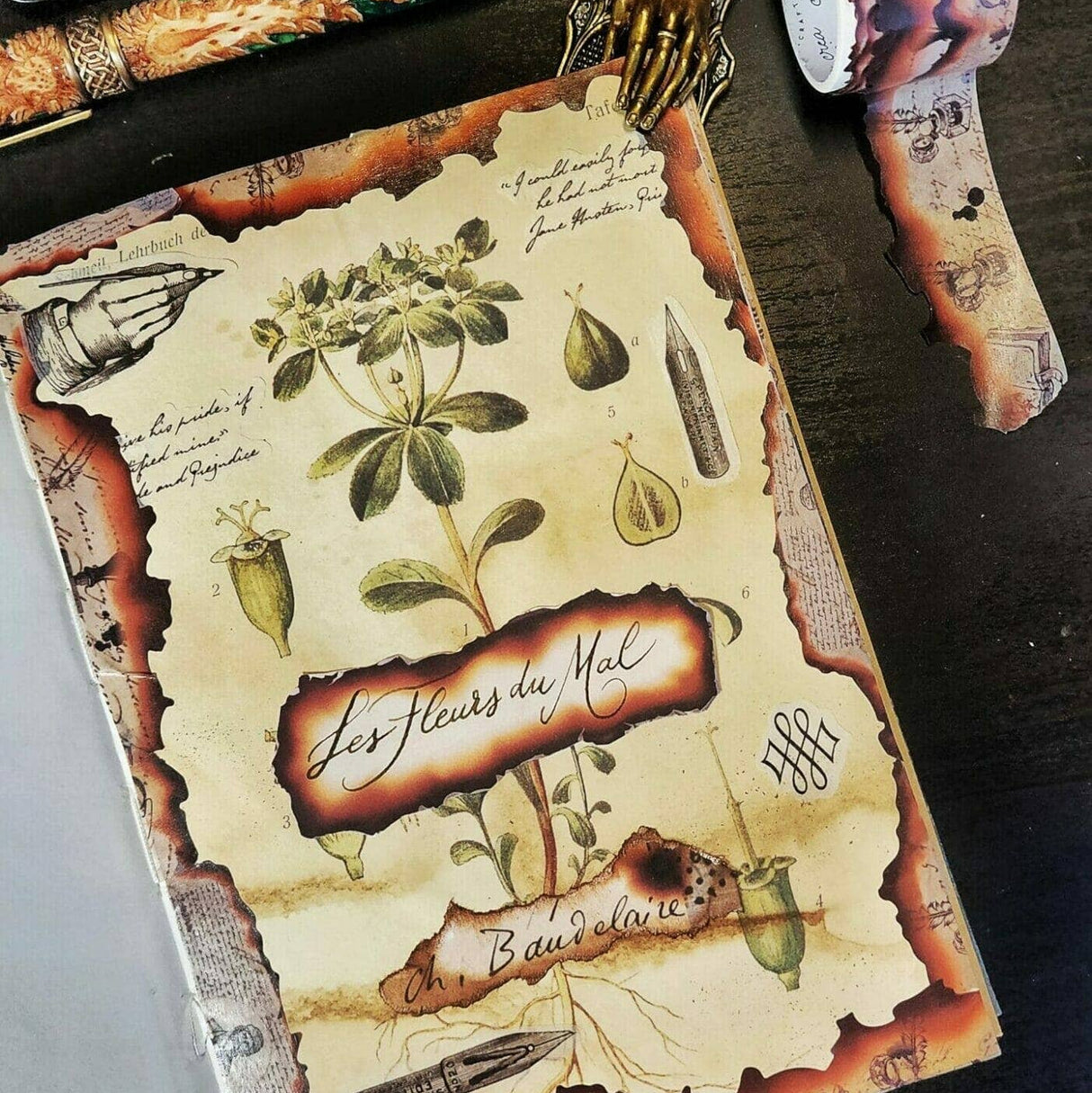 CoraCreaCrafts Burnt Edges Washi Tape