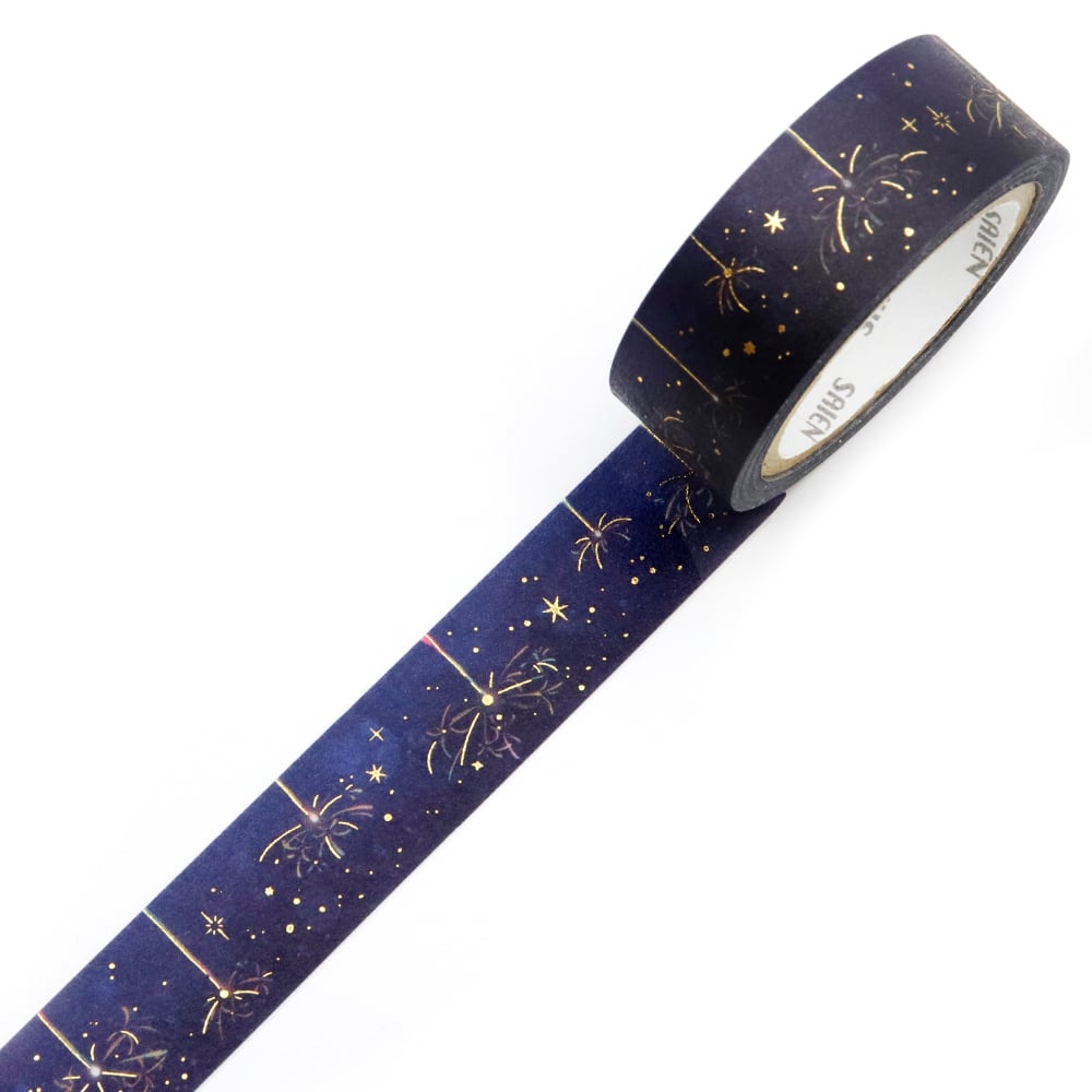 Kamiiso Washi Tape - Sparklers (Gold Foil)
