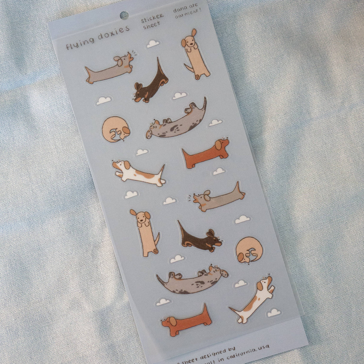 dana ate oatmeal! Flying Doxies PET Sticker Sheet
