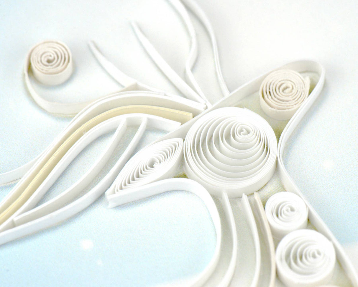 Quilled Snowy Reindeer Greeting Card