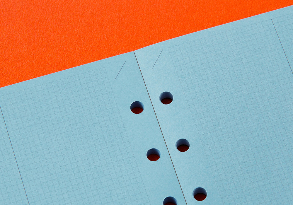 Plotter Blue Paper - 2mm Grid Quadrant Graph - 50 sheets (Bible Size)