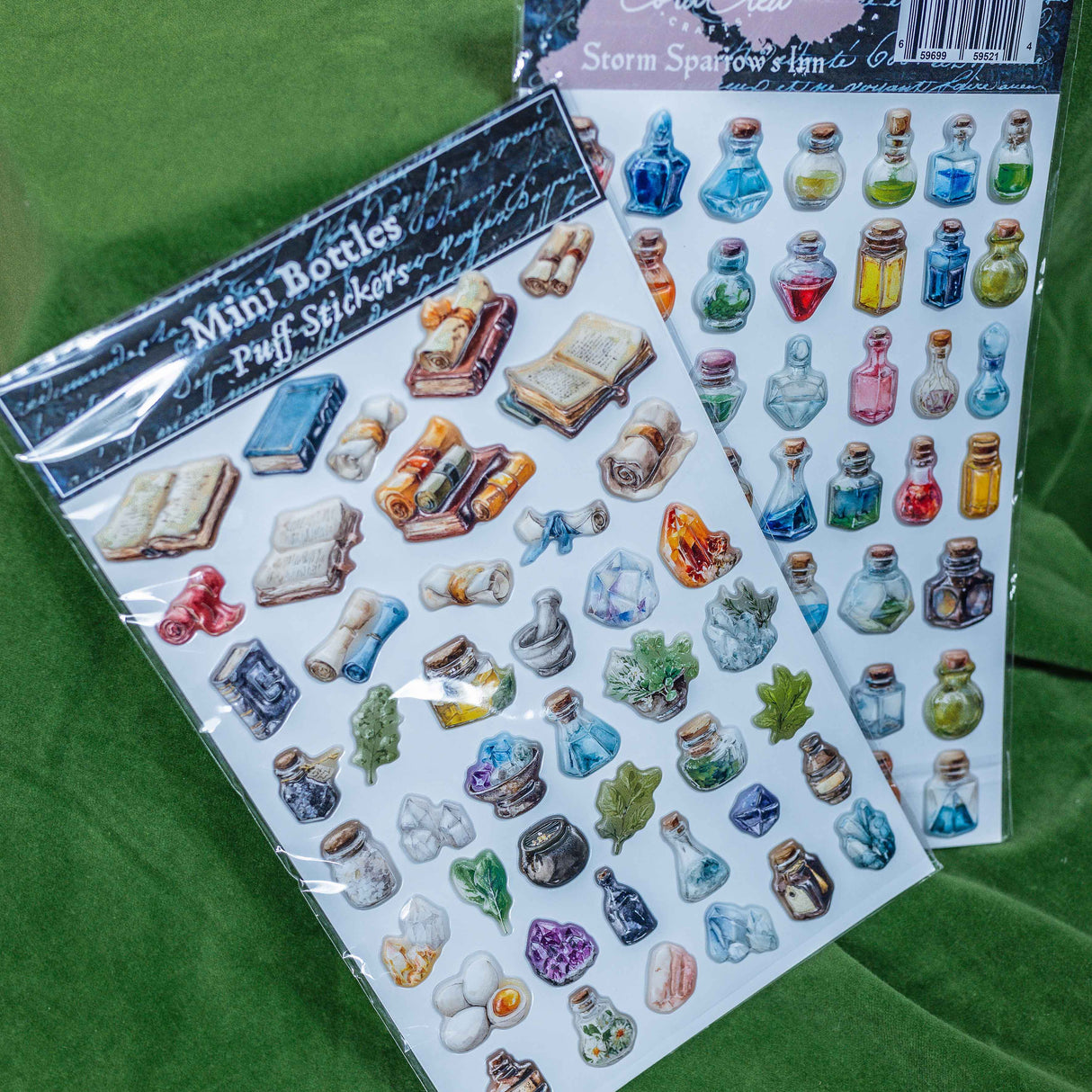 CoraCreaCrafts Mini Bottles Puff Stickers