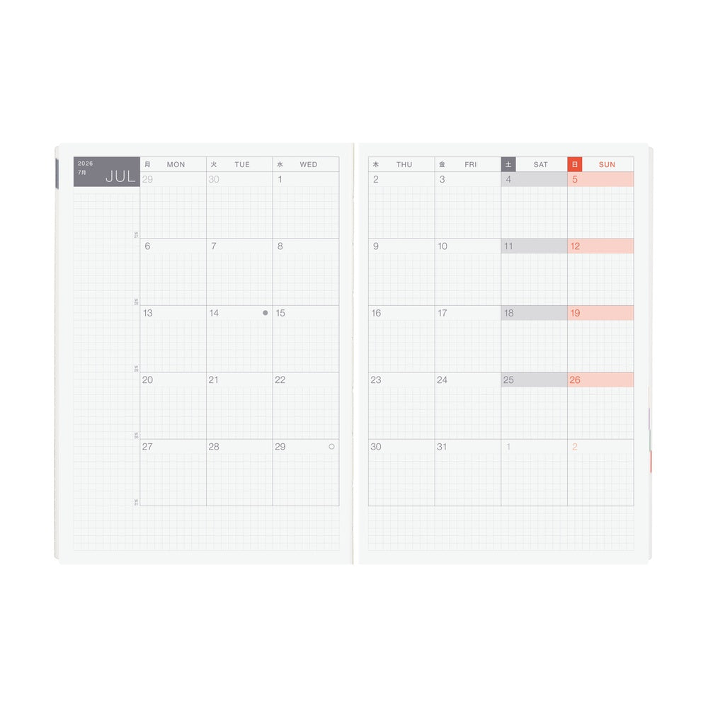 Hobonichi A5 Hon - Paper Series: Black Gingham