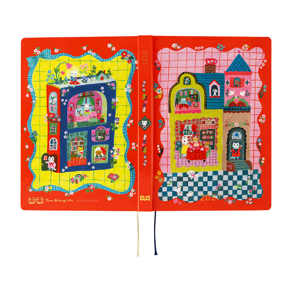 Hobonichi A5 Hon - Yumi Kitagishi: White Cat and Rabbit’s Tea Room