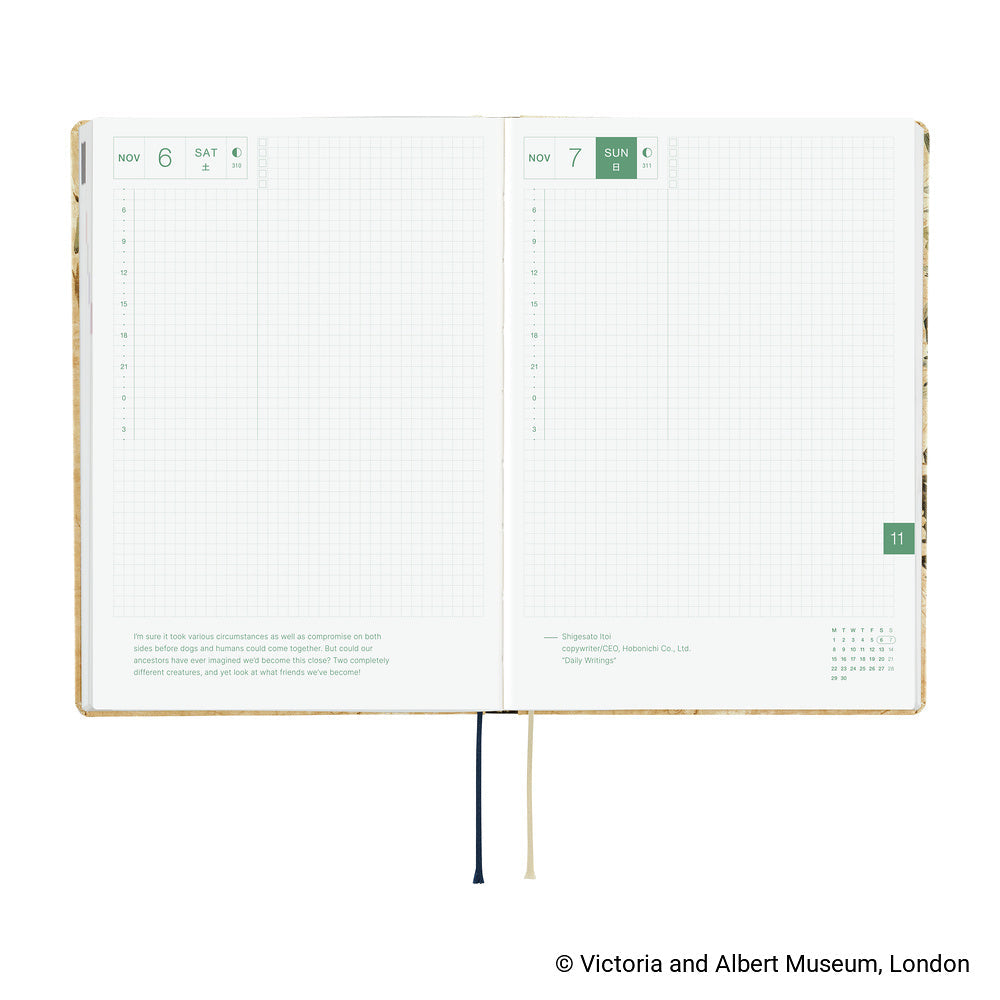 Hobonichi A5 Hon - V&A Series: Vine
