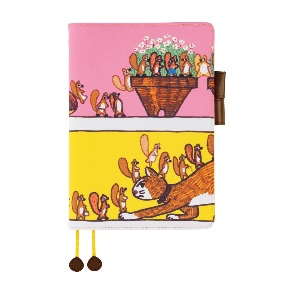 Hobonichi Techo A5 Cousin Planner Set - 100%ORANGE: Where’s the Squirrel Going