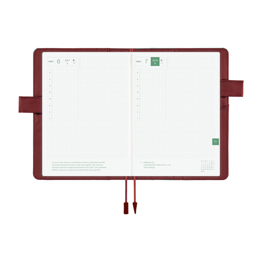 Hobonichi Techo A5 Cousin Cover - Colors: Misty Cedar