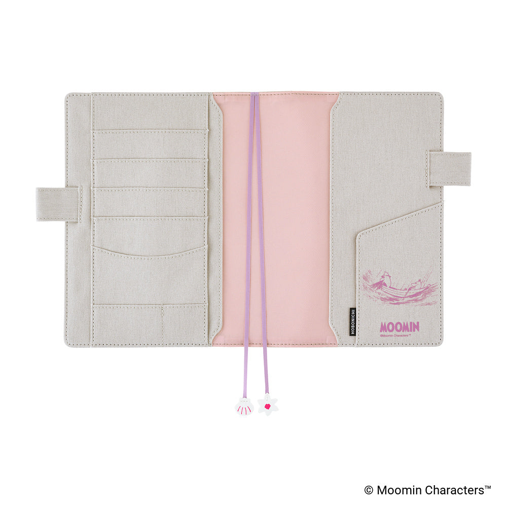 Hobonichi Techo A5 Cousin Cover - Moomin: My Yard (Pink Gray)