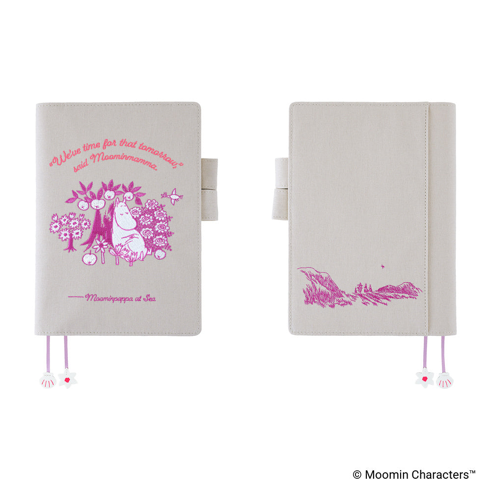 Hobonichi Techo A5 Cousin Cover - Moomin: My Yard (Pink Gray)