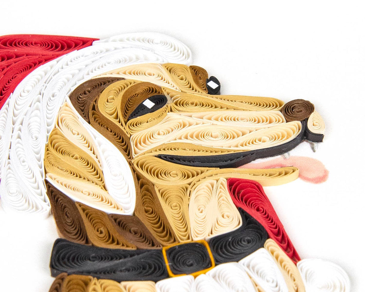 Quilled Holiday Dog Greeting Card