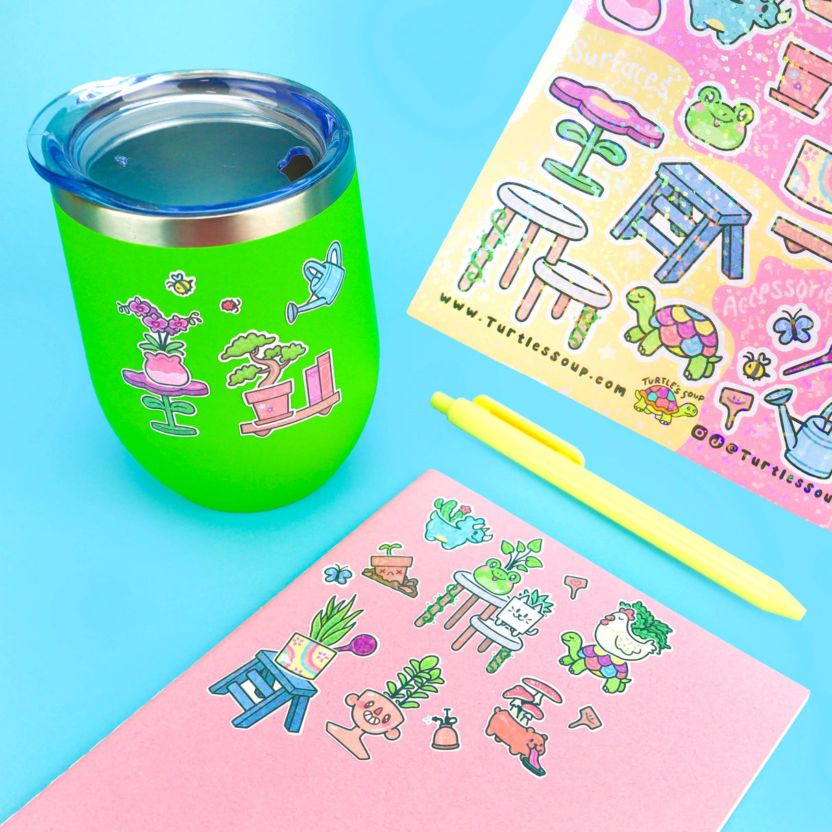 Make Your Own Planter Garden Stationery Sticker Sheet