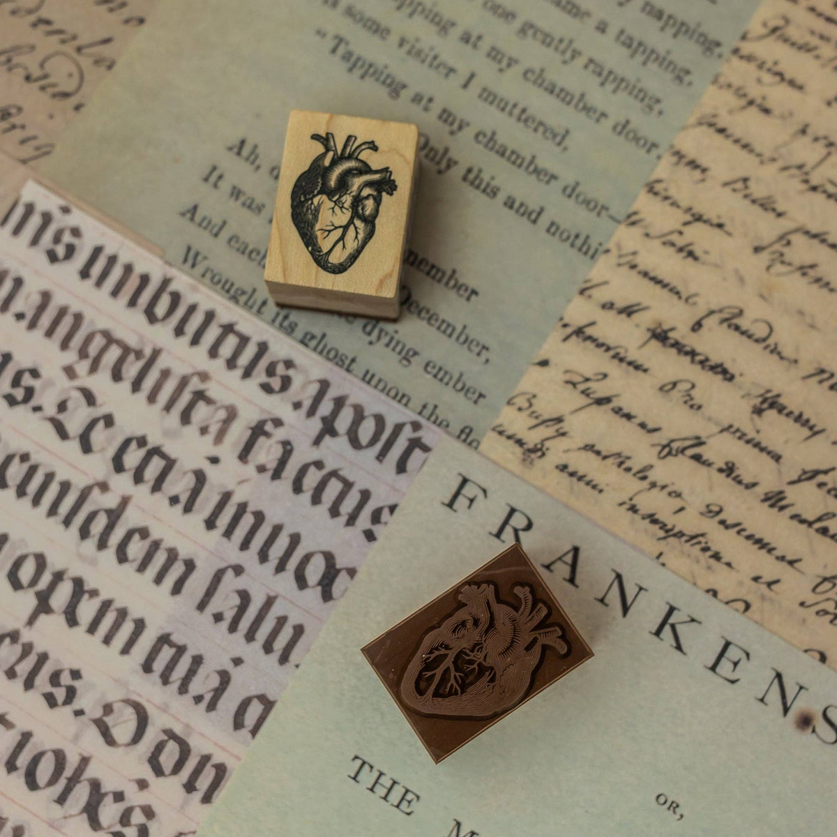 CoraCreaCrafts Heart Wooden Stamp