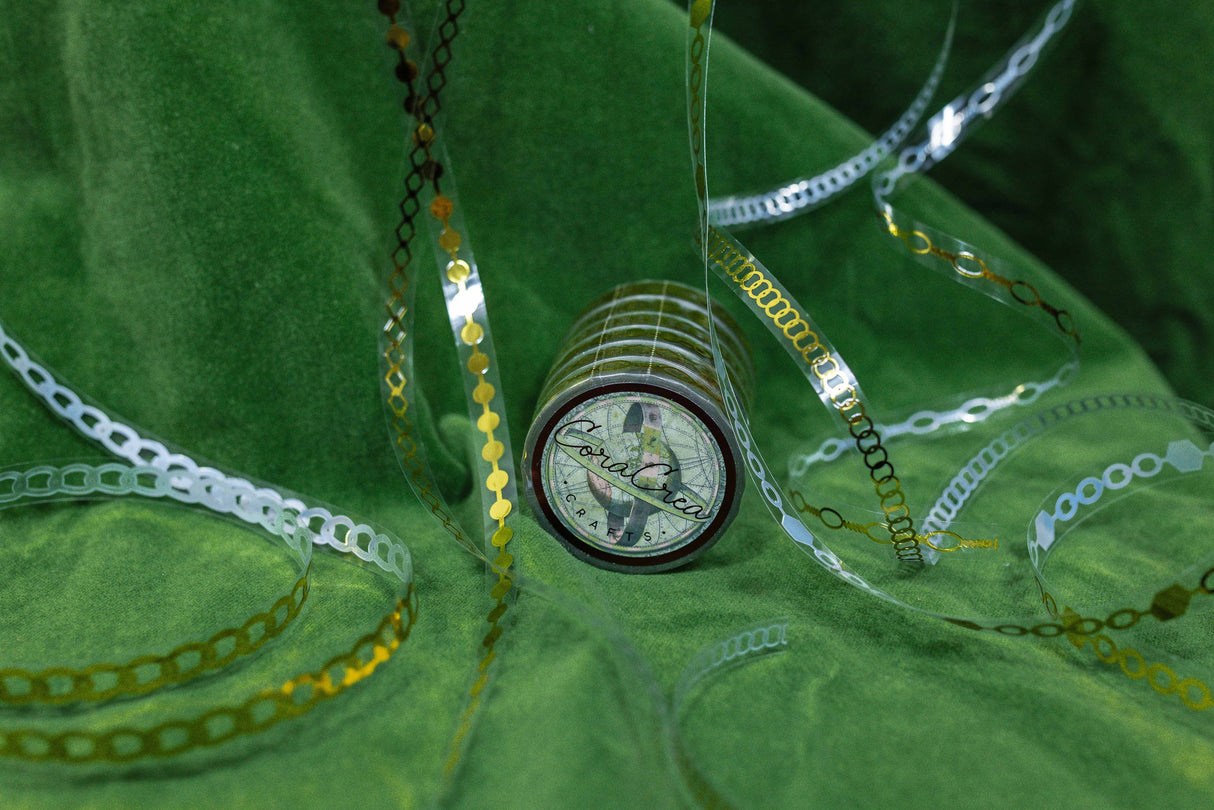 CoraCreaCrafts Metal Chain Tape Set