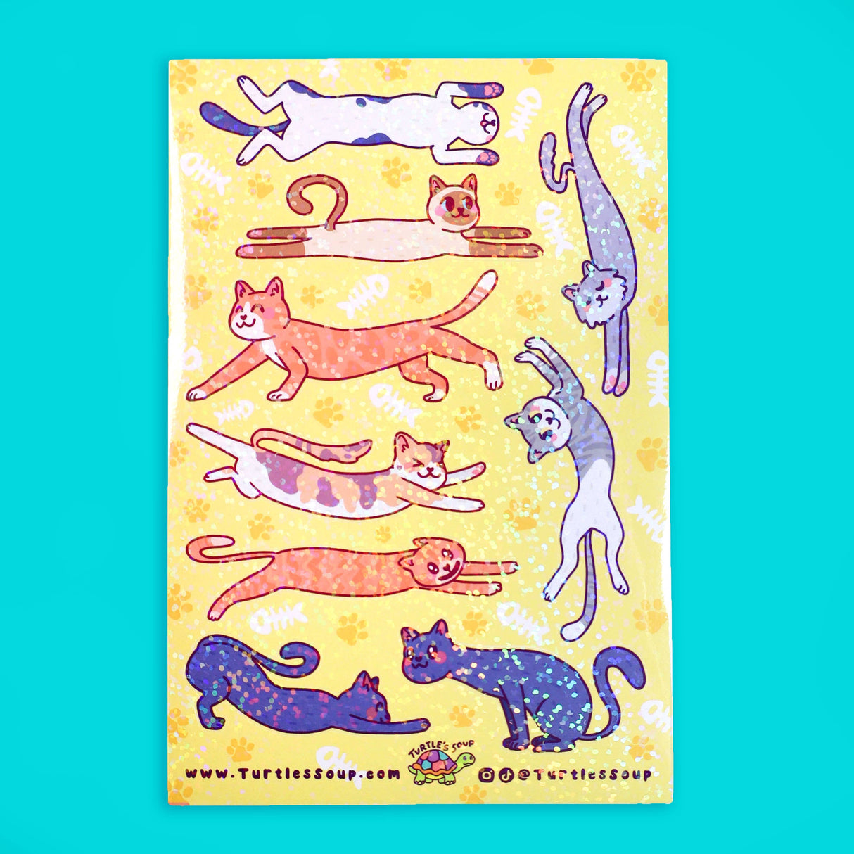 Long Cats Vinyl Sticker Sheet