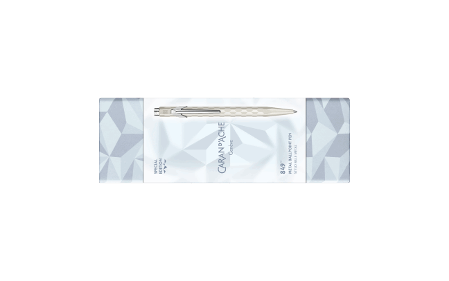 Caran d'Ache 849 Ballpoint Pen - Alpine Frost - White (Special Edition)