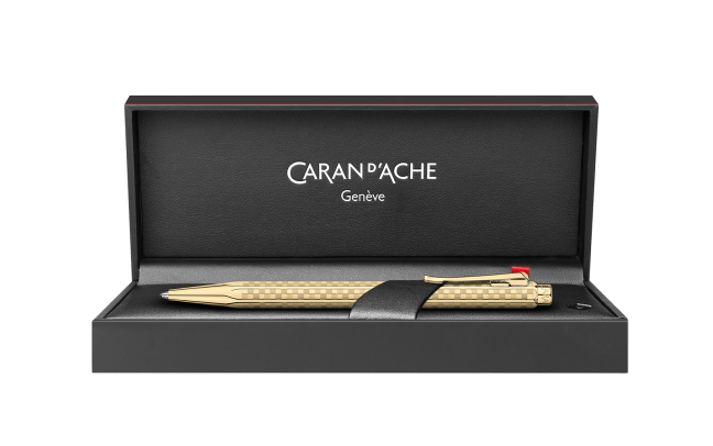 Caran D'Ache Damier Ecridor Ballpoint Pen - Gold