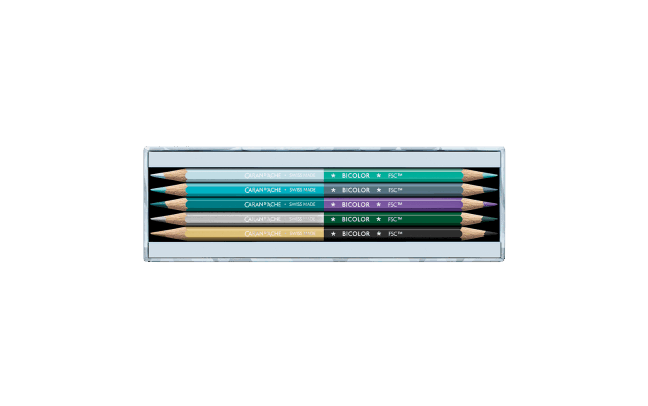 Caran d'Ache Alpine Frost Bicolor Pencils - Set of 9 (Special Edition)