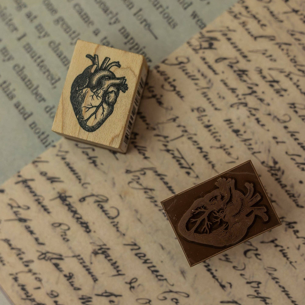 CoraCreaCrafts Heart Wooden Stamp
