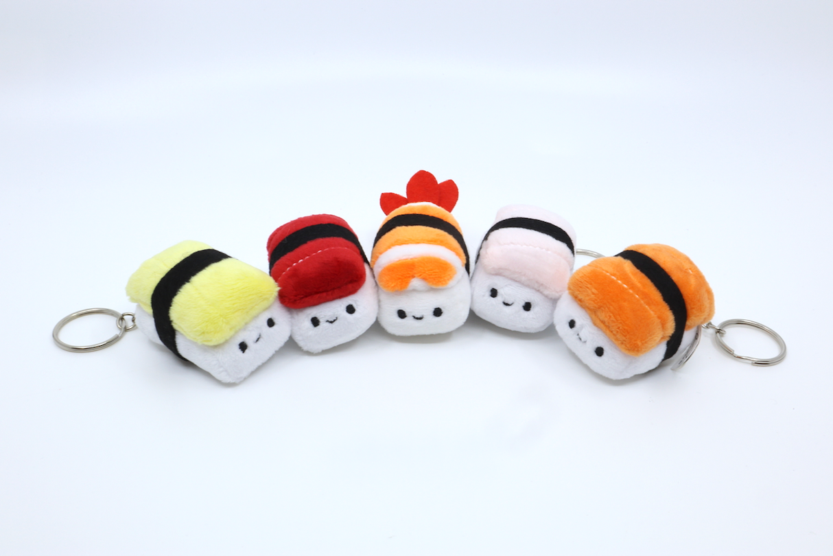 Emii Creations Tiny Nigiri Sushi Keychain - Shrimp Tuna Salmon Egg