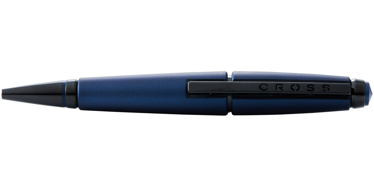 Edge Matte Blue Lacquer Rollerball Pen Detail