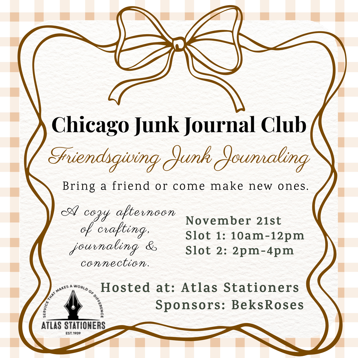 Friendsgiving Junk Journaling Meet-Up with Chicago Junk Journal Club