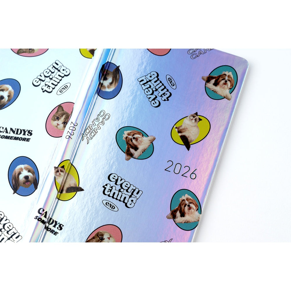 Hobonichi Techo Weeks - Candy Stripper: Random Dog & Cat (Aurora)