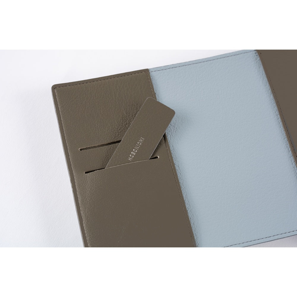 Hobonichi Techo A6 Original Planner Set - Leather: Taut (Gray & Light Blue)