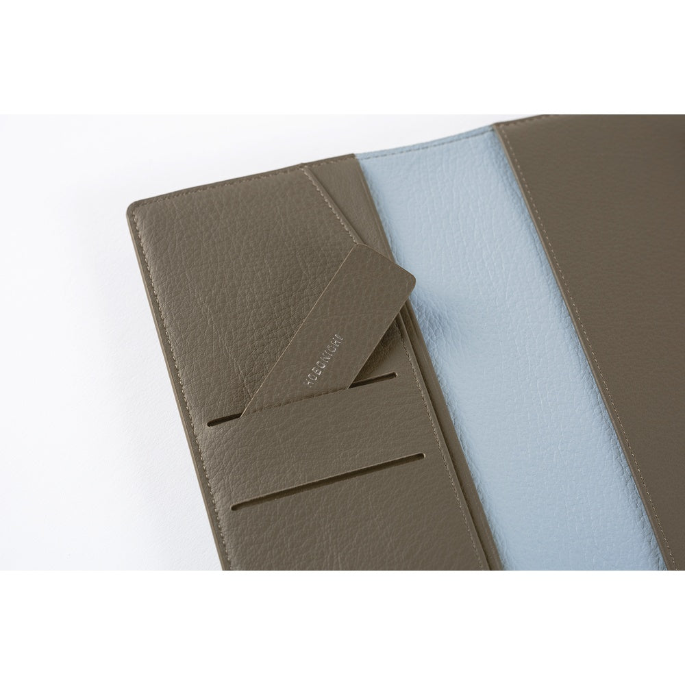 Hobonchi Techo Weeks Cover - Leather: Taut (Gray & Light Blue)