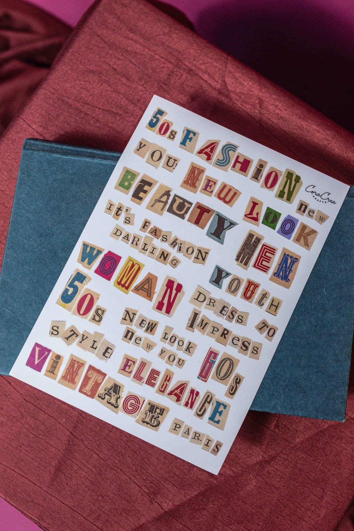 CoraCreaCrafts Magazine Letters Sticker Sheet