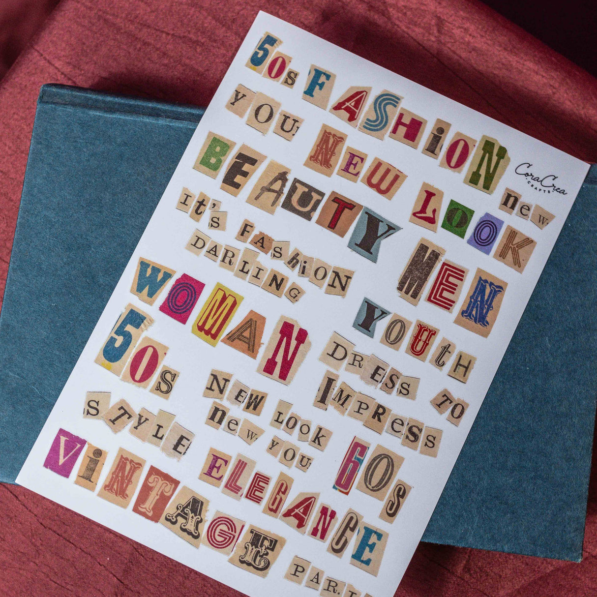 CoraCreaCrafts Magazine Letters Sticker Sheet