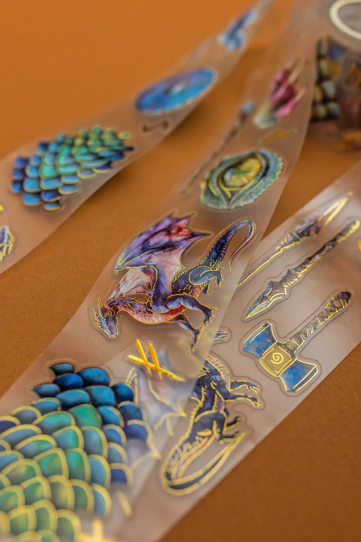 CoraCreaCrafts Dragons Transparent Tape