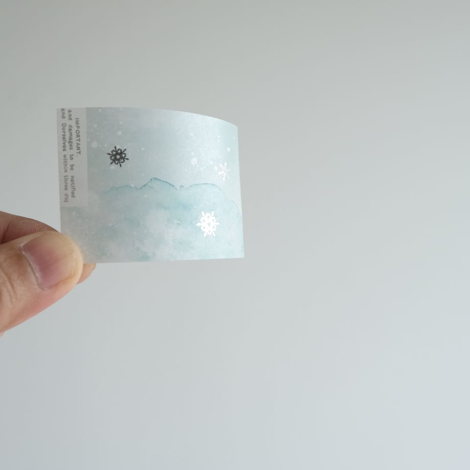 Yohaku Foil Stamped Sticky Note Roll - Snowflake