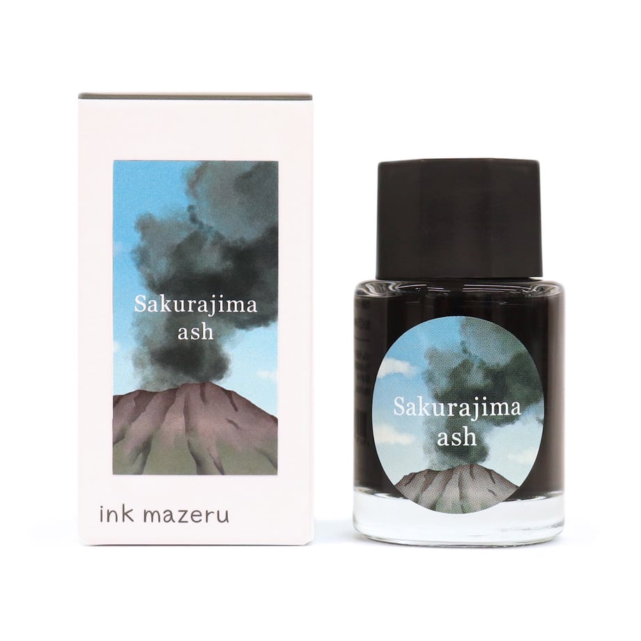 Ink Mazeru 18ml Bottled Ink - Sakurajima Ash