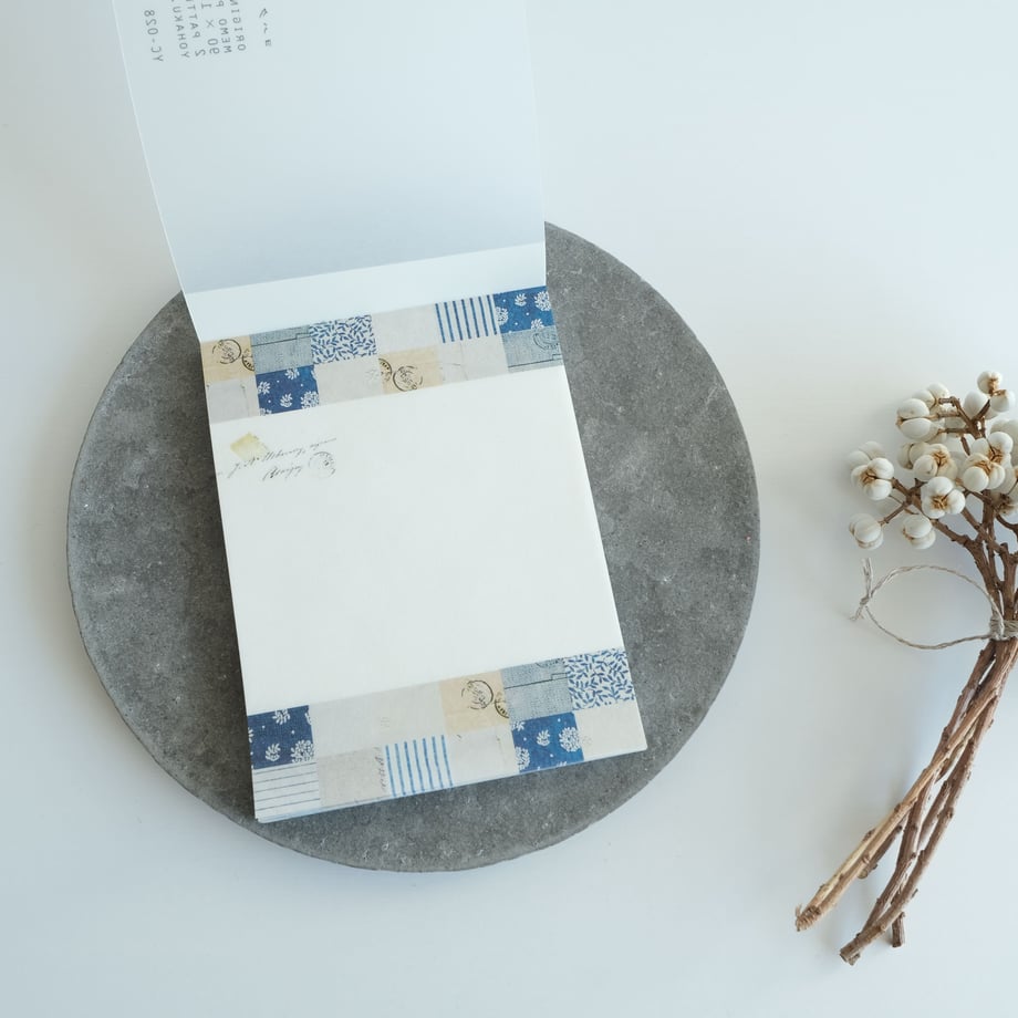 Yohaku Memo Pad - Check & Stripe