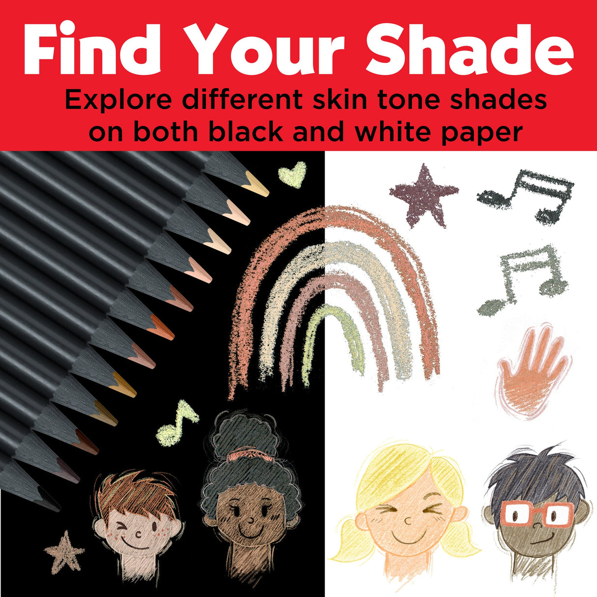 Faber-Castell Black Edition Skin tones Color Pencils - 12 pack