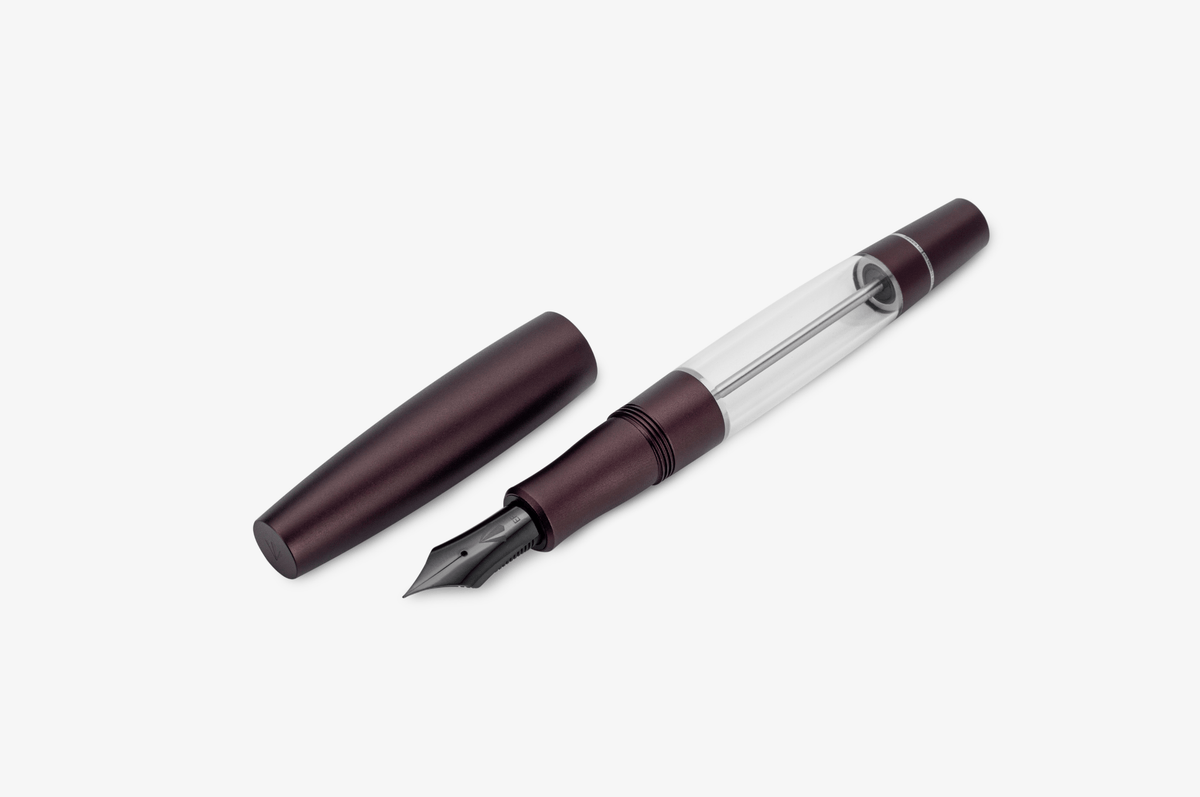 Gravitas Monster Fountain Pen - Aluminum Cherry Velvet