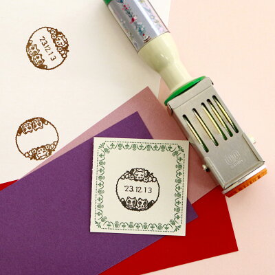 Sanby x Yumi Kitagishi Date Stamp - Two Cats