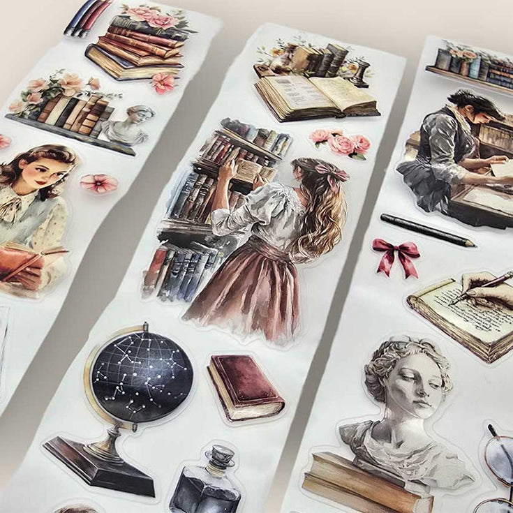 CoraCreaCrafts Light Academia Transparent Tape