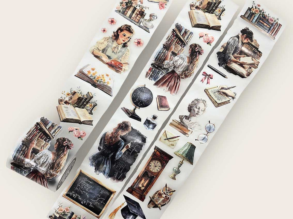 CoraCreaCrafts Light Academia Transparent Tape