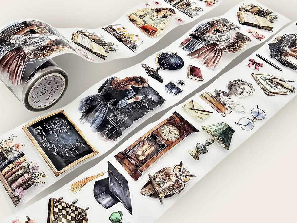 CoraCreaCrafts Light Academia Transparent Tape