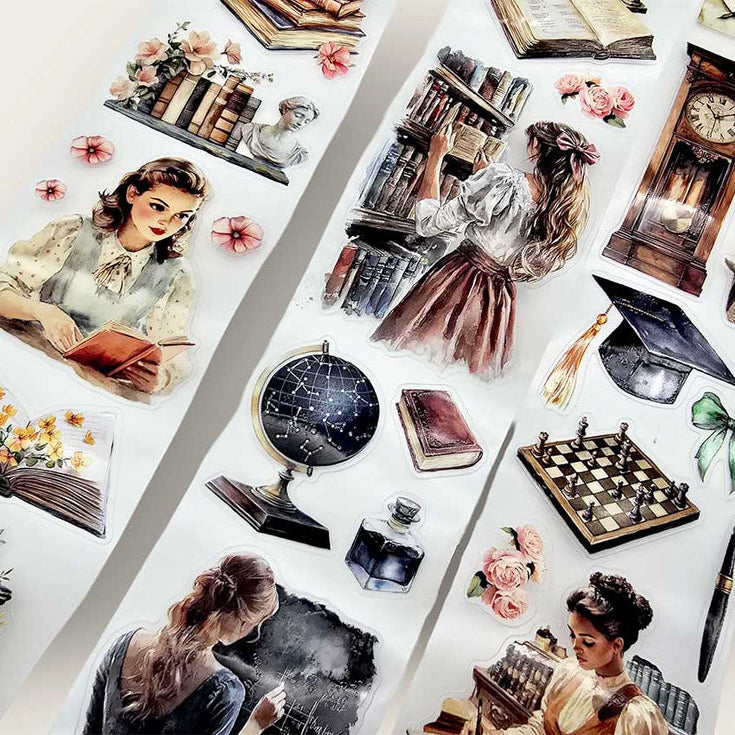 CoraCreaCrafts Light Academia Transparent Tape