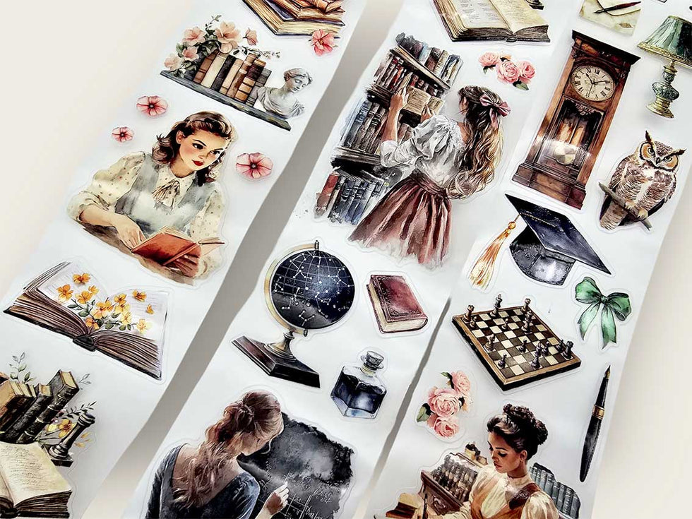 CoraCreaCrafts Light Academia Transparent Tape