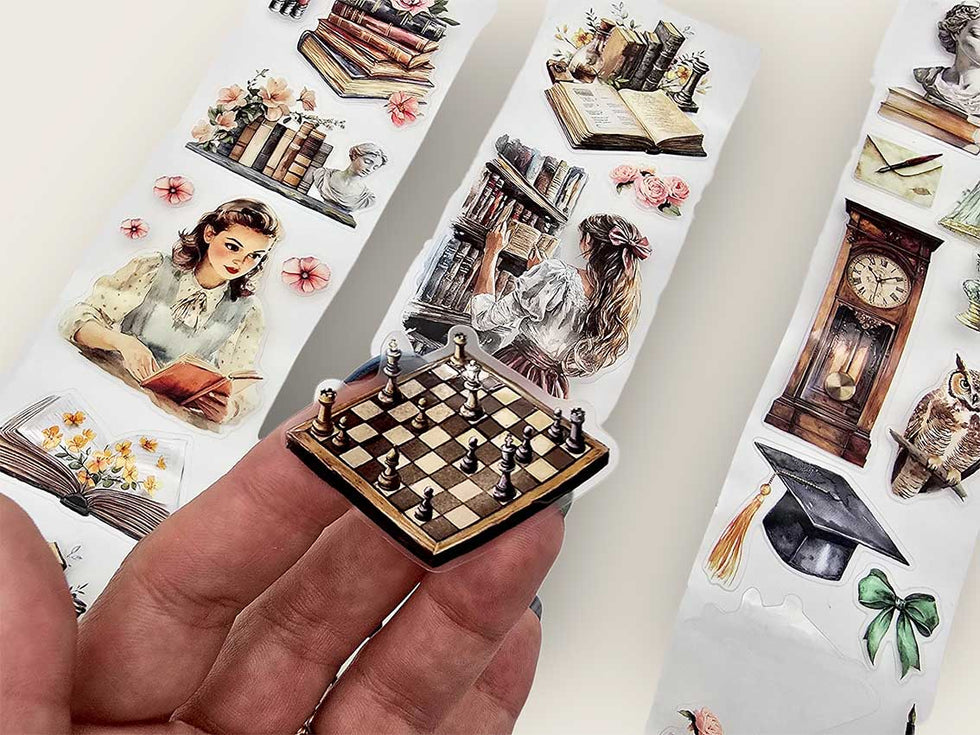 CoraCreaCrafts Light Academia Transparent Tape