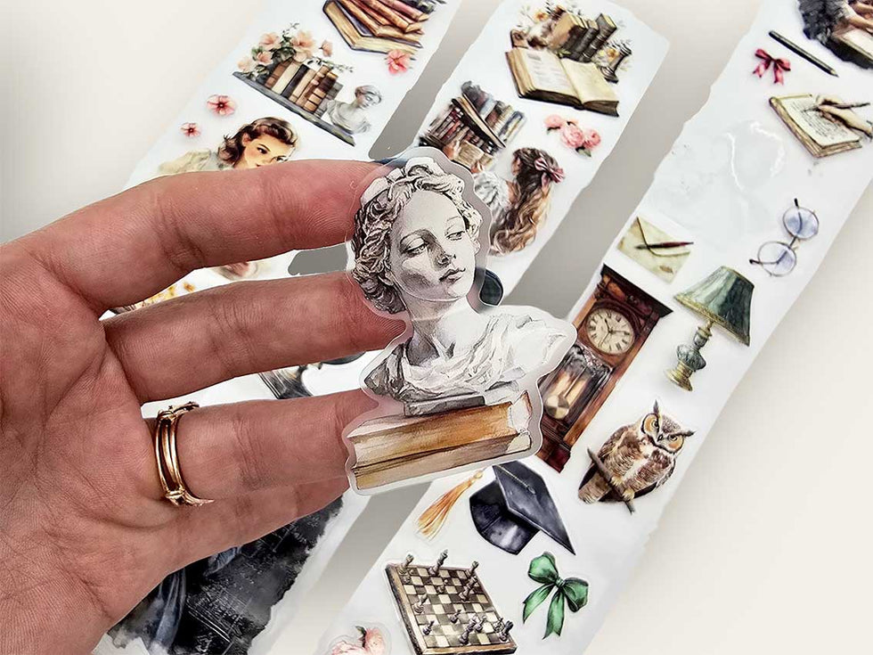 CoraCreaCrafts Light Academia Transparent Tape