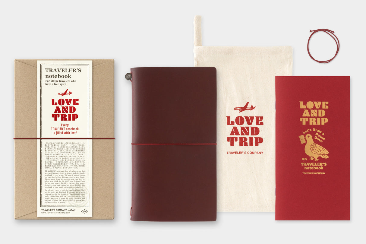 Traveler's Love and Trip Notebook - Regular Size - Red (Special Edition)