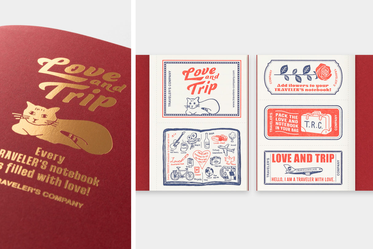 Traveler's Love and Trip Notebook Refill - Passport Size - Red (Special Edition)