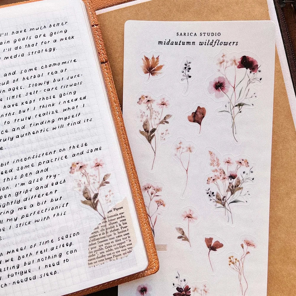 Sarica Studio Midautumn Wildflowers Stickers