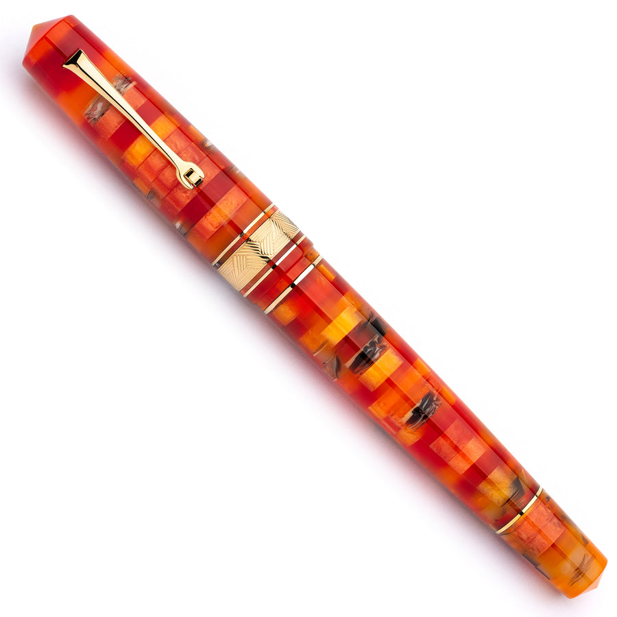 Leonardo Mosaico Fountain Pen - Mango w/ Gold Trim